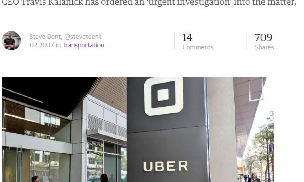 Uber reportedly ignored repeated sexual harassment by manager - KelpHR